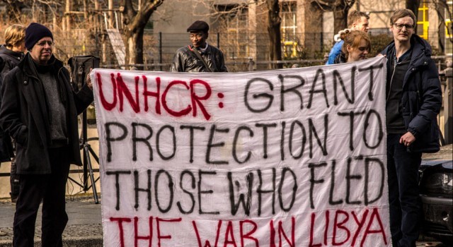 Protest at UNHCR Berlin